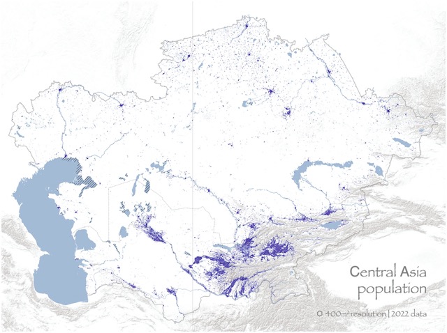 🌐 Population of Central Asia [white-basemap-terrain]