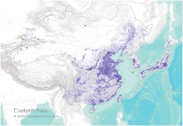 🌐 Population of Eastern Asia [white-basemap-terrain]