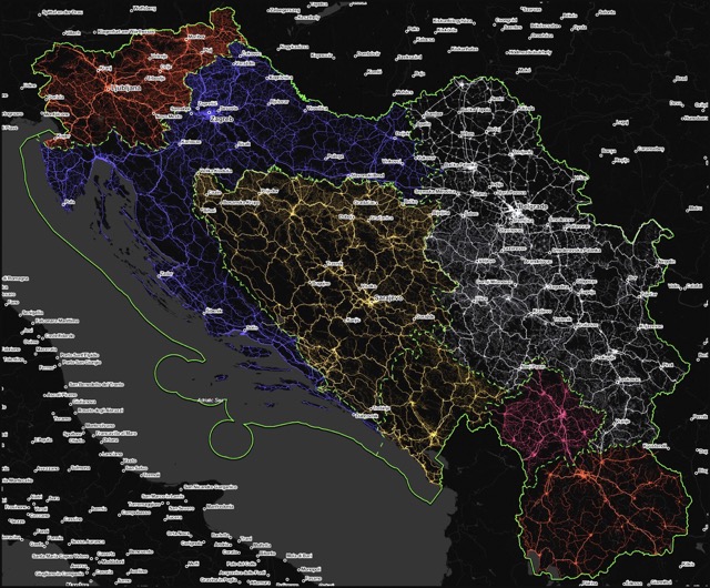 🇷🇸 🇸🇮 🇭🇷 🇲🇪 🇽🇰 🇧🇦 🇲🇰 Road network of former Yugoslavia 🛣️